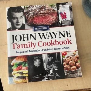 $15 SALE John Wayne Family Cookbook Rustic Farmhouse Western Cowboy Celebrity